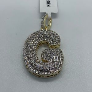 INITIAL G BRASS CZ GIFT FREE ROPE CHAIN